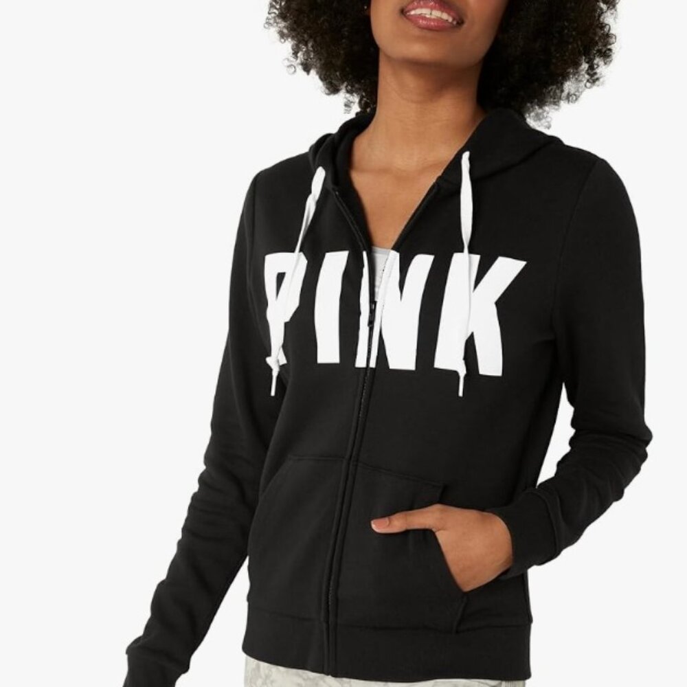 PINK Victoria's Secret PINK Fleece Zip Up Everyday Hoodie, Women's Sweatshirt